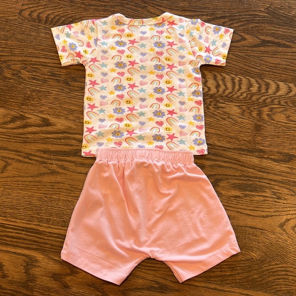 Baby tee and shorts set flower power baby girl - Picture 5 of 6